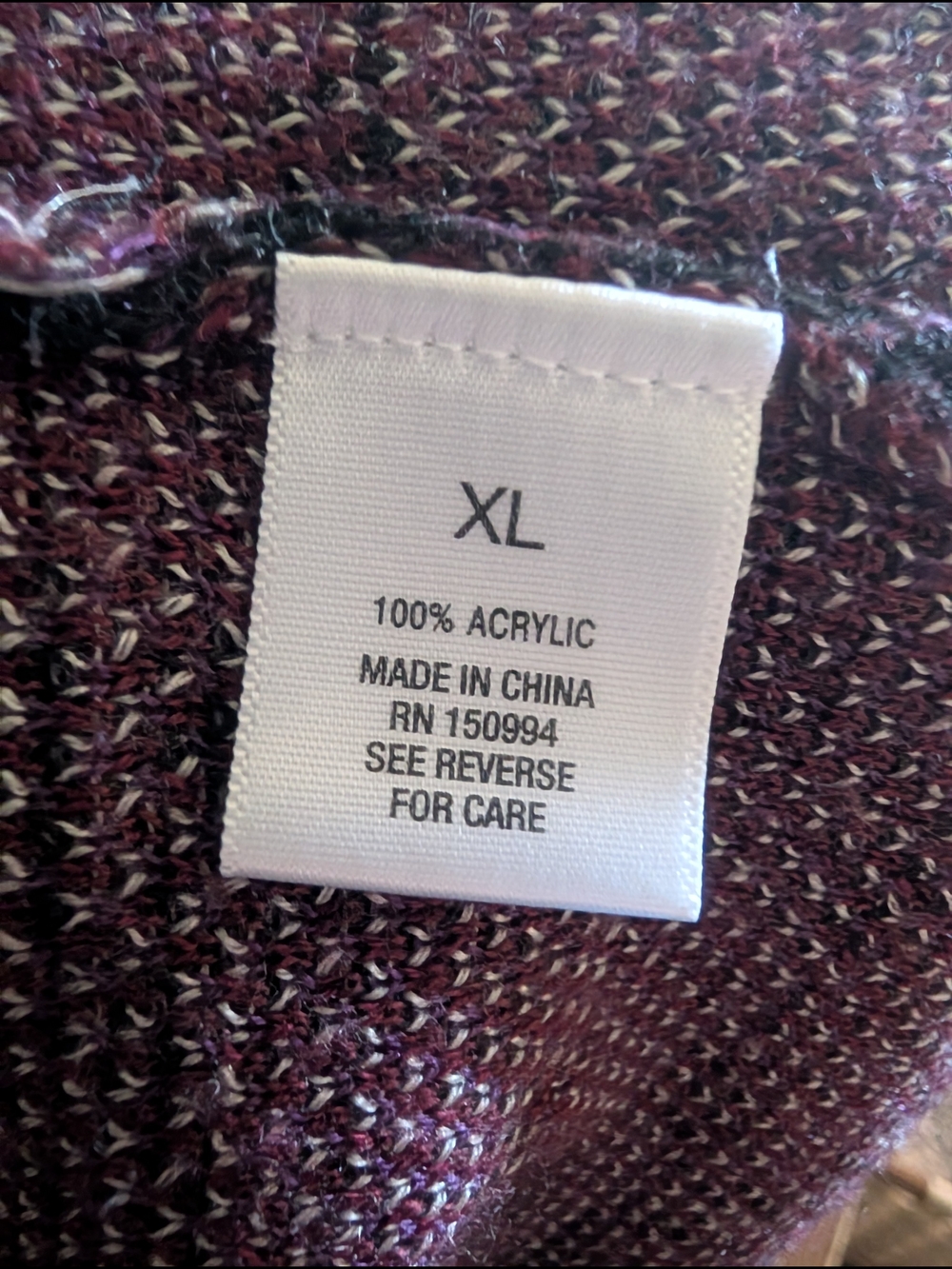 Roz & Ali Open Front Boho Knit Cardigan XL - Picture 8 of 9